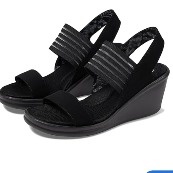 Skechers Women Rumblers sci fi  Memory Foam Wedge Sandals shoes sz 9 - Picture 1 of 12